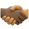 Handshake- Dark Skin Tone- Medium Skin Tone emoji on Facebook